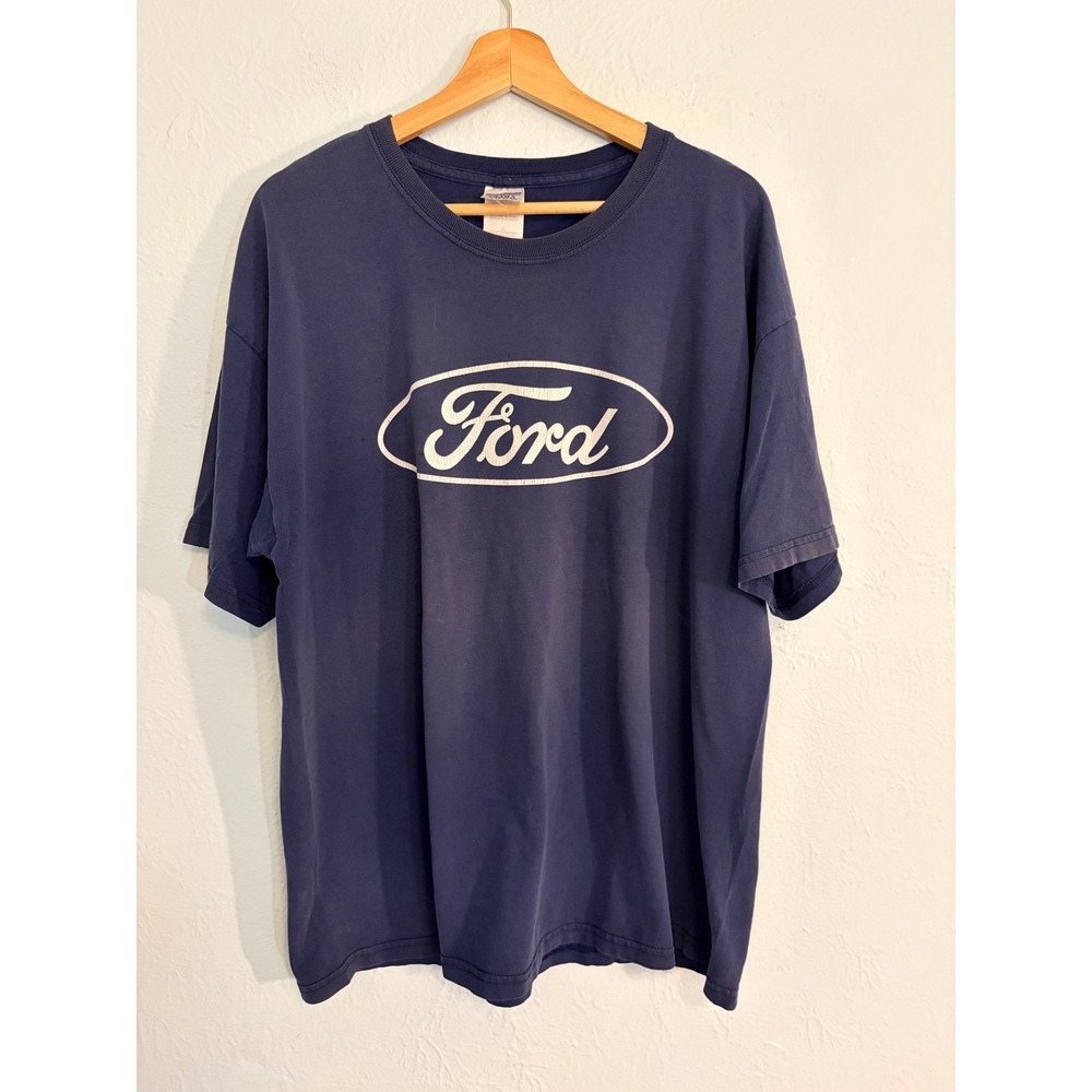 Ford Logo T-Shirt XL Navy Blue Automotive Gorpcore Vintage Tee Grandpacore